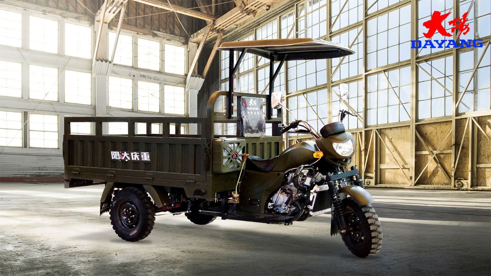 powerful gasoline water cooled engine cargo tricycle